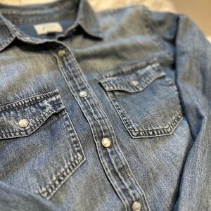 J.Crew Denim Button-Up Shirt